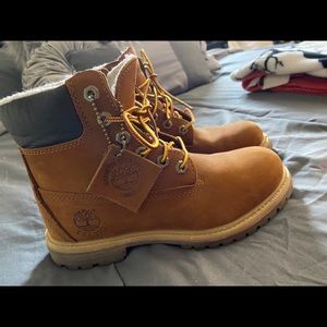 timberland boots with fur